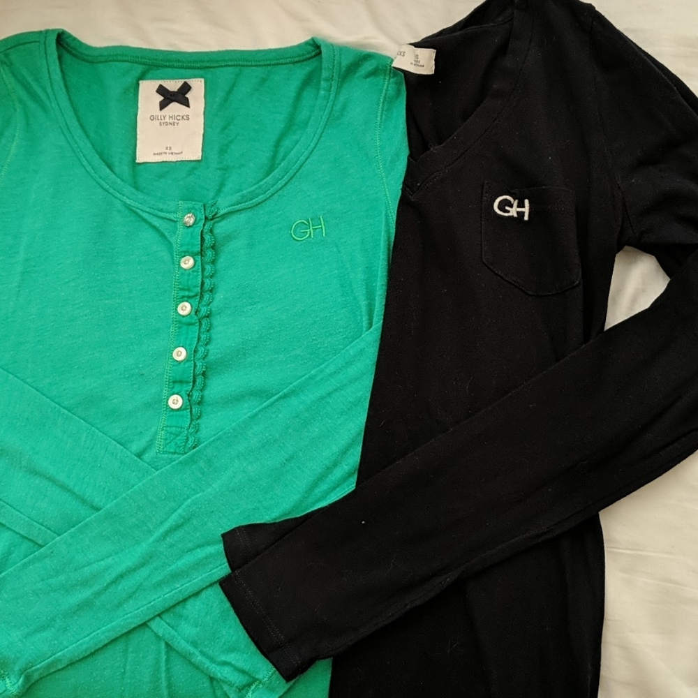 🔮5/$25 Gilly Hicks Henley/long sleeve - Picture 3 of 4